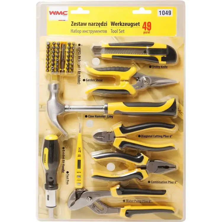Набор шарнирно-губцевого инструмента и бит WMC TOOLS 48159 1049