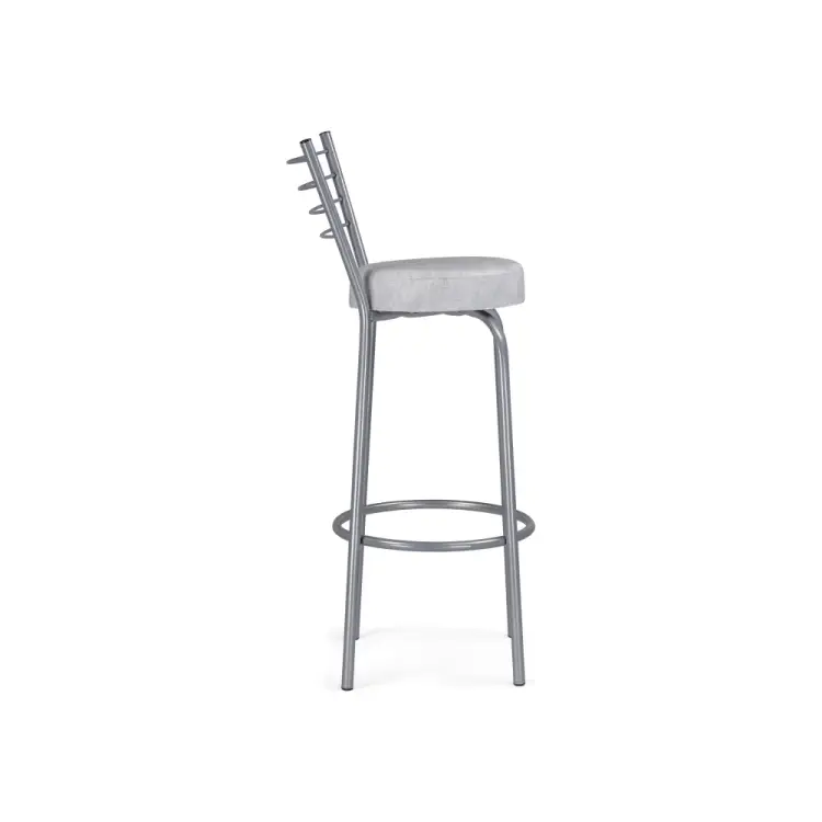 Барный стул Woodville Kuroda белый мрамор, светлый мусс 490088