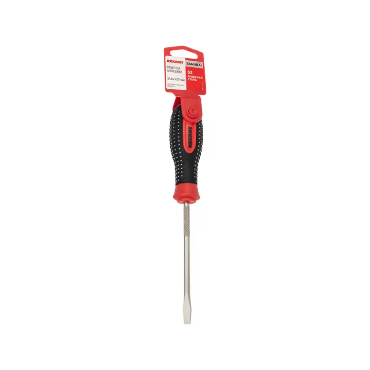 Шлицевая отвертка REXANT S2 12-4723-1 Шлицевая отвертка REXANT S2 12-4723-1