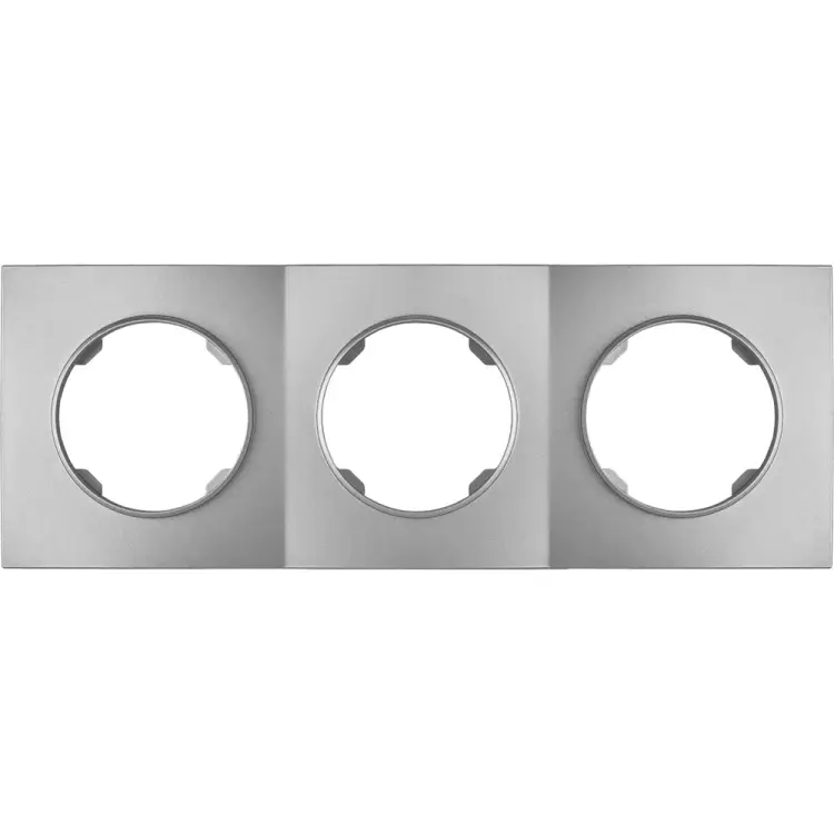 Трехместная рамка BYLECTRICA ПРОВАНС ЮЛИГ.735212.500 серебро