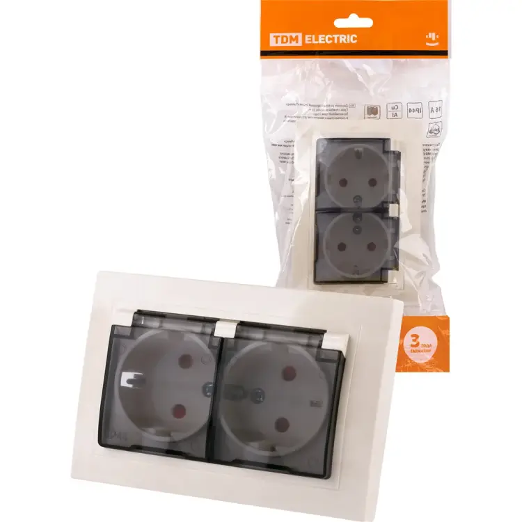 Двойная розетка TDM ELECTRIC Таймыр SQ1814-0177