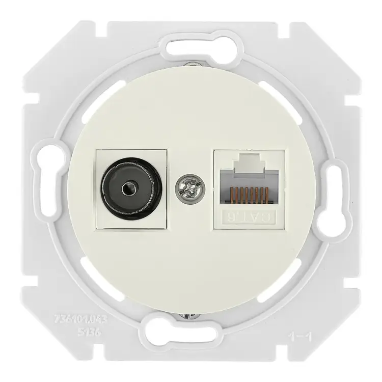 Механизм компьютерной розетки BYLECTRICA ПРОВАНС ТК-6351 бежевый