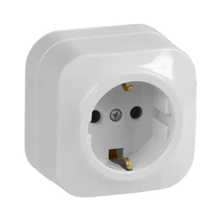 Одноместная розетка для открытой установки IEK Glory рс20-3-хб ERH11-K01-16