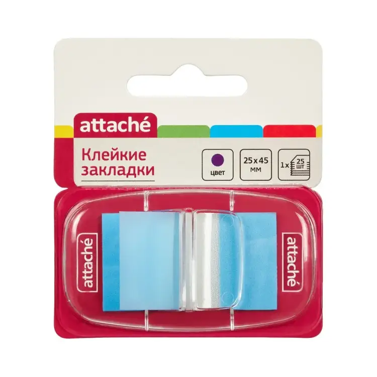 Пластиковые клейкие закладки Attache 166083