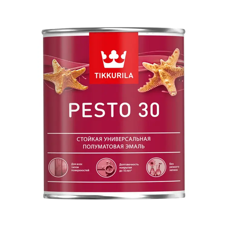 Стойкая алкидная универсальная эмаль Tikkurila PESTO 30 700001170 Стойкая алкидная универсальная эмаль Tikkurila PESTO 30 700001170