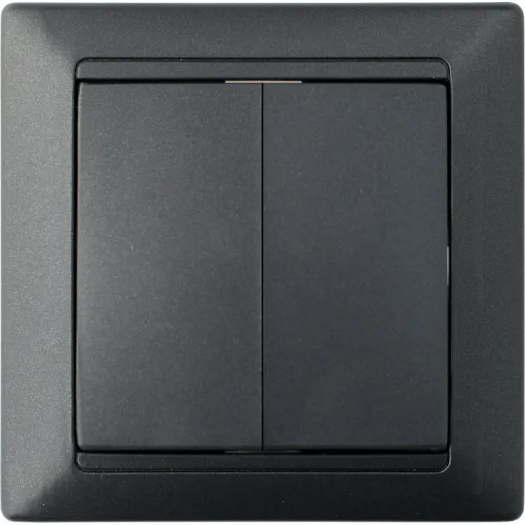 Двухклавишный выключатель BYLECTRICA СТИЛЬ С510-803 графит