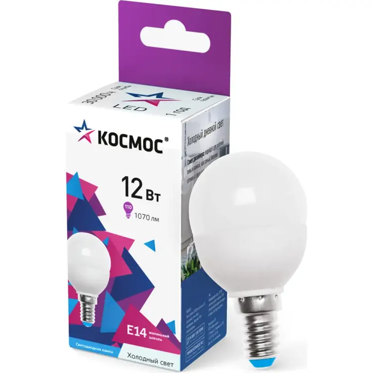 Светодиодная лампа КОСМОС LkeLED12wGL45E1465 Светодиодная лампа КОСМОС LkeLED12wGL45E1465