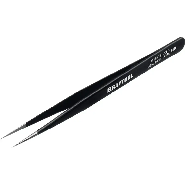 Антистатический антимагнитный прецизионный прямой пинцет KRAFTOOL 222125