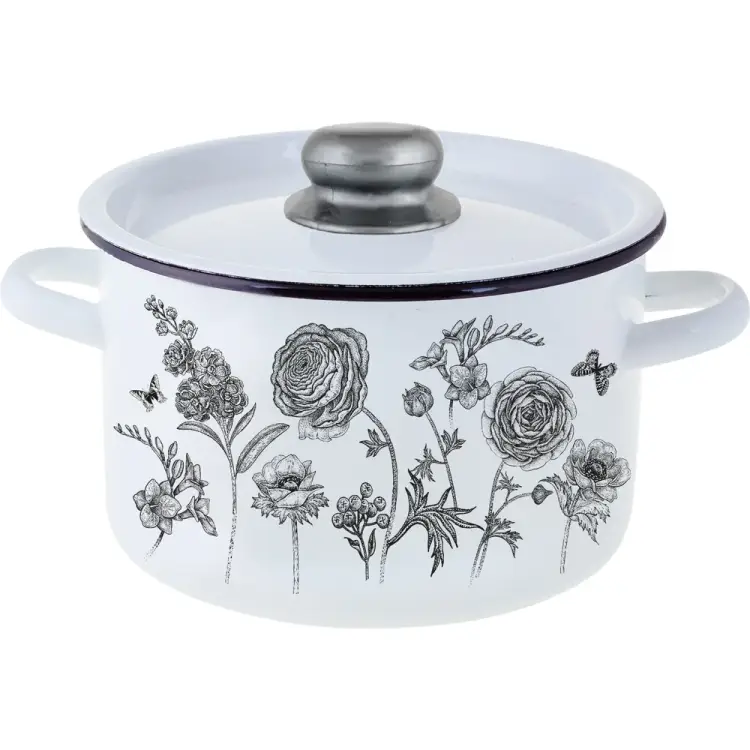 Эмалированная цилиндрическая кастрюля appetite Je t’aime 1с16с/1 Je Эмалированная цилиндрическая кастрюля appetite Je t’aime 1с16с/1 Je