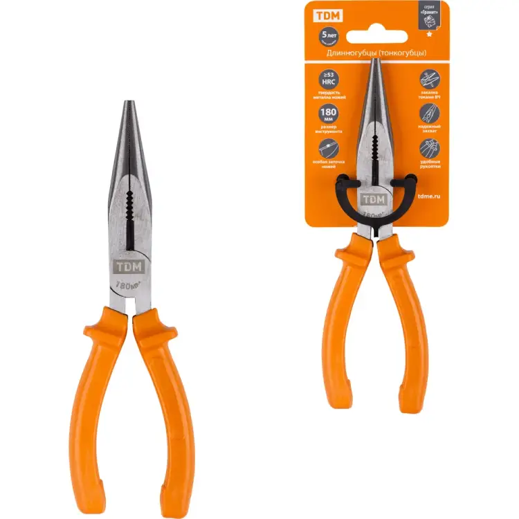 Длинногубцы-тонкогубцы TDM ELECTRIC Гранит SQ1009-0202