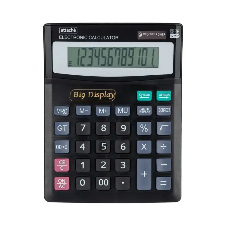 Двенадцатиразрядный настольный калькулятор Attache ATC-444-12F 1277747
