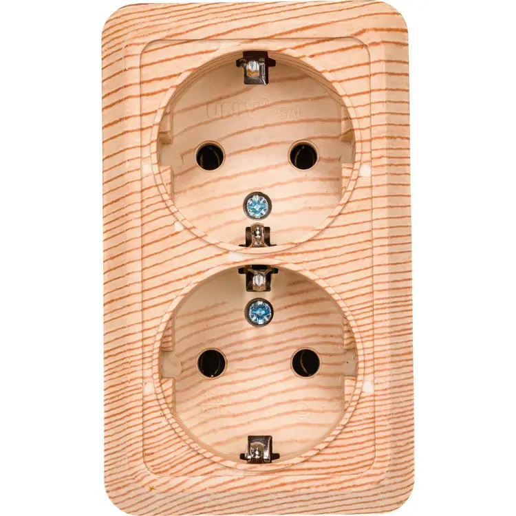 Двухместная розетка UNIVersal Олимп 5560865