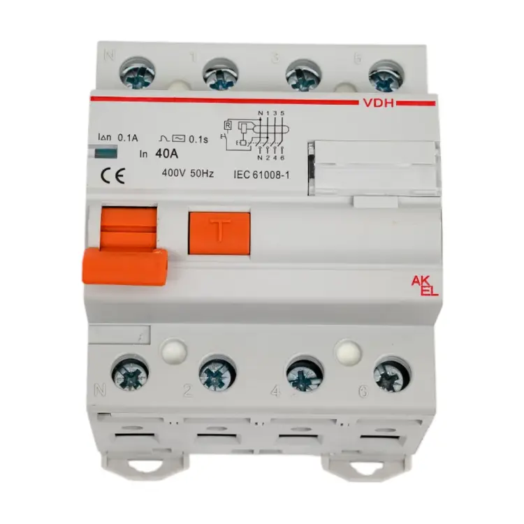 Устройство защитного отключения AKEL УЗО-VDH-4P-40A-100mA-ТипAC 400676