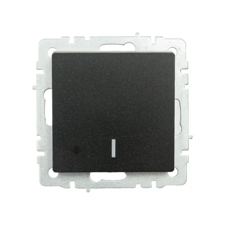 Одноклавишный выключатель IEK Brite вс10-1-1-брч BR-V10-1-10-K02