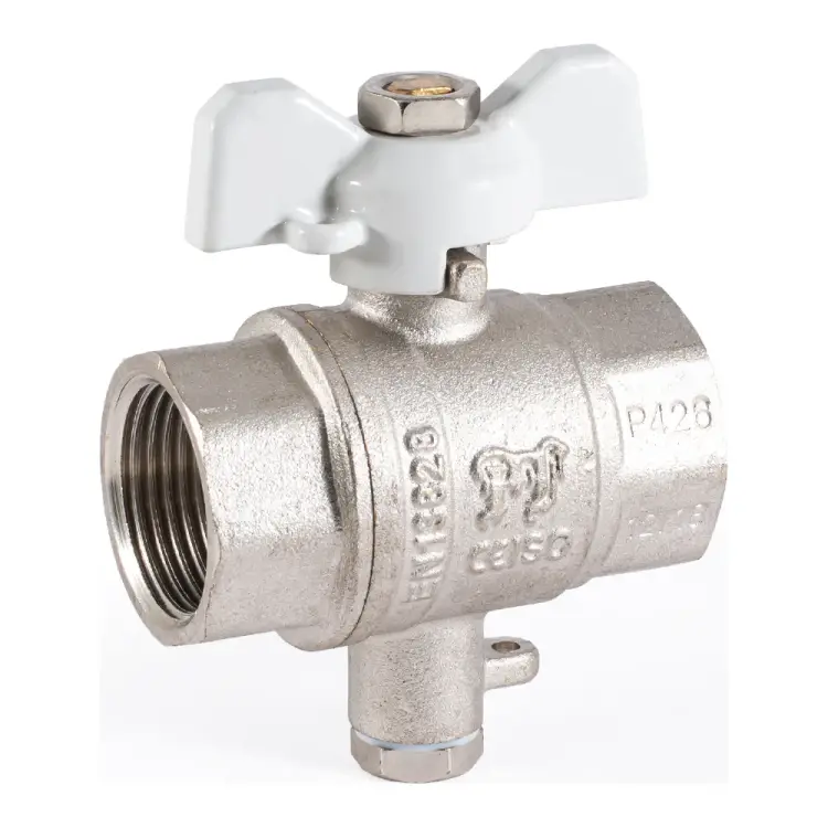 Шаровой кран PROFACTOR с отводом М10 под датчик температуры, в/в 3/4 дюйма PF FBV 301M10