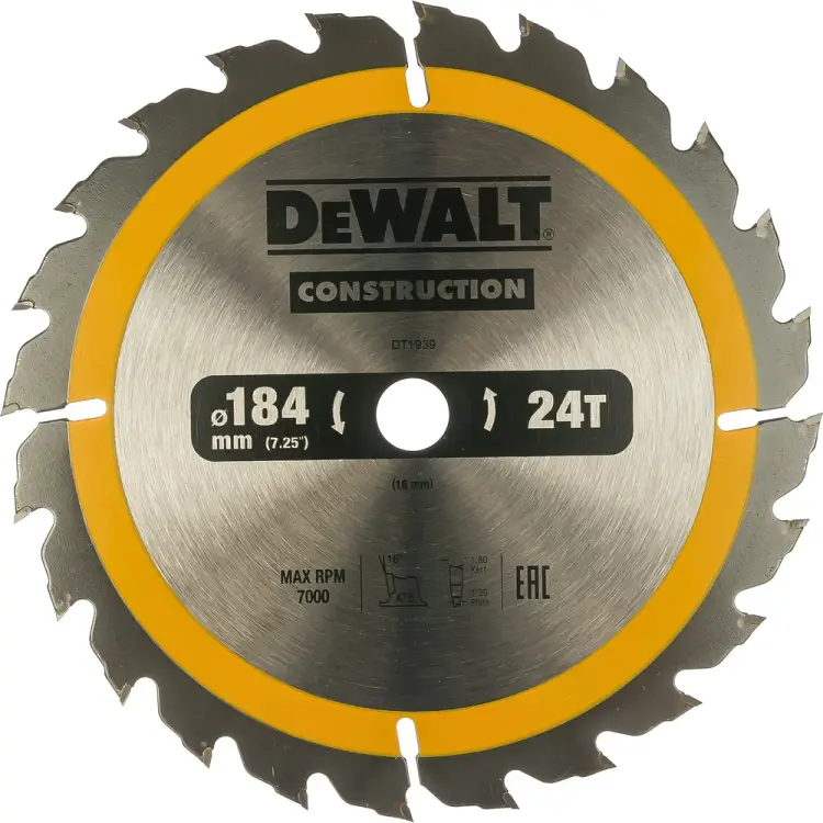 Пильный диск Dewalt DT1939 CONSTRUCT