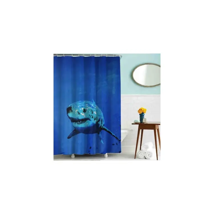 Тканевая шторка для ванны Melodia della vita MZ-44 Акула 20814