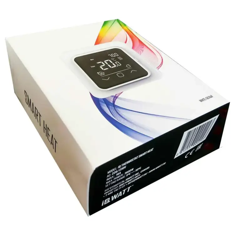 Программируемый терморегулятор для теплого пола IQWATT IQ THERMOSTAT SMART HEAT 408 Программируемый терморегулятор для теплого пола IQWATT IQ THERMOSTAT SMART HEAT 408