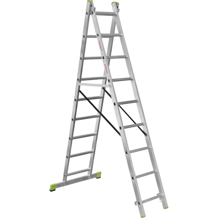Двухсекционная алюминиевая лестница Новая Высота 2220209