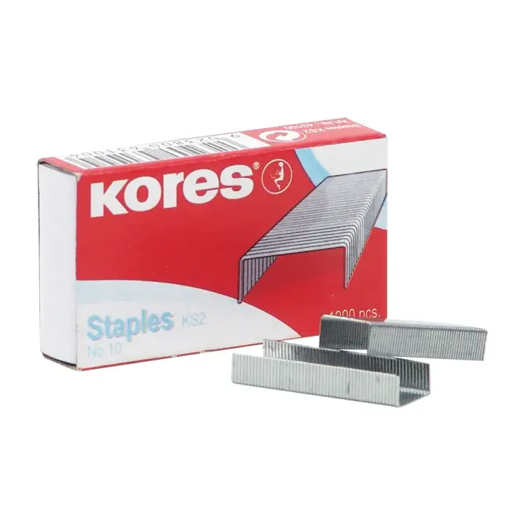 Никелированные скобы для степлера Kores N10 1000 шт 60914