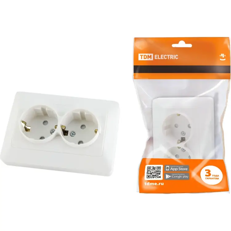 Двойная розетка TDM ELECTRIC SQ1823-0016