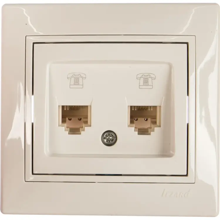 Двойная телефонная розетка Lezard MIRA 701-0202-138