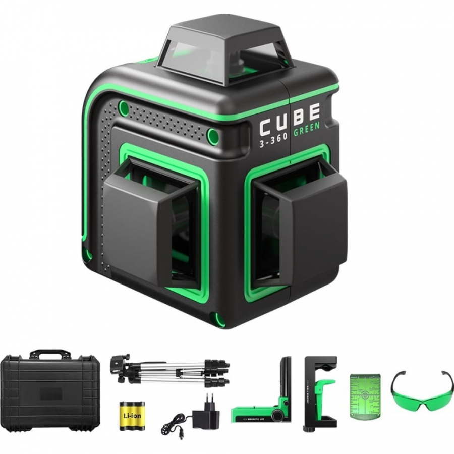 Построитель лазерных плоскостей ADA Cube 3-360 GREEN Ultimate Edition