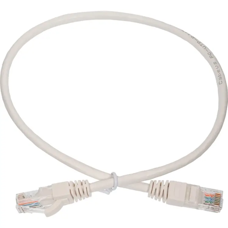 Неэкранированный патч-корд Cabeus PC-UTP-RJ45-Cat.5e-0.5m-WH