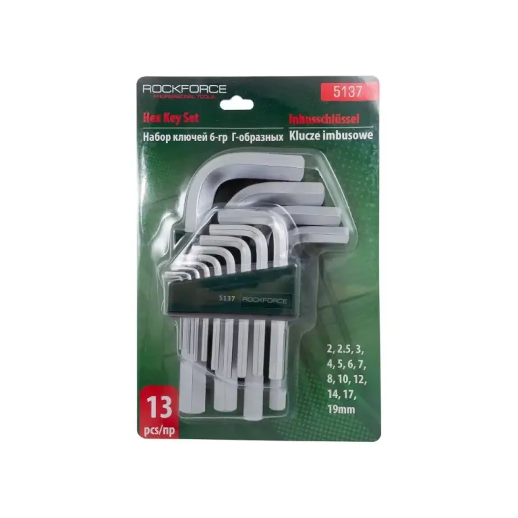 Набор шестигранных ключей Rockforce RF-5137(7864)