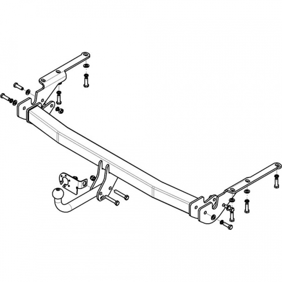 Фаркоп тсу Toyota RAV-4 2009-2012 гг AVTOS TY 23