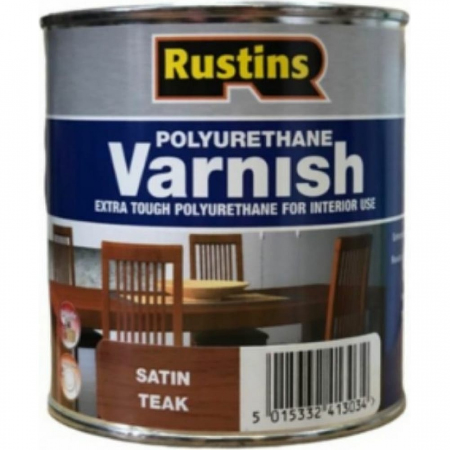 Полиуретановый лак Rustins Poly Varnish Satin Teak