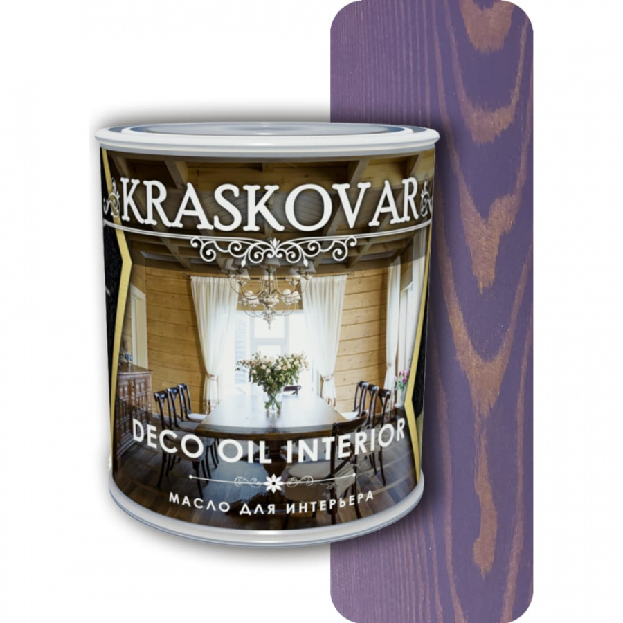 Масло для интерьера Kraskovar лаванда, 0.75 л