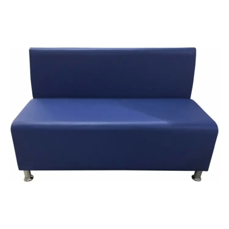 Двухместная секция дивана Мягкий Офис синяя КЛК601СН