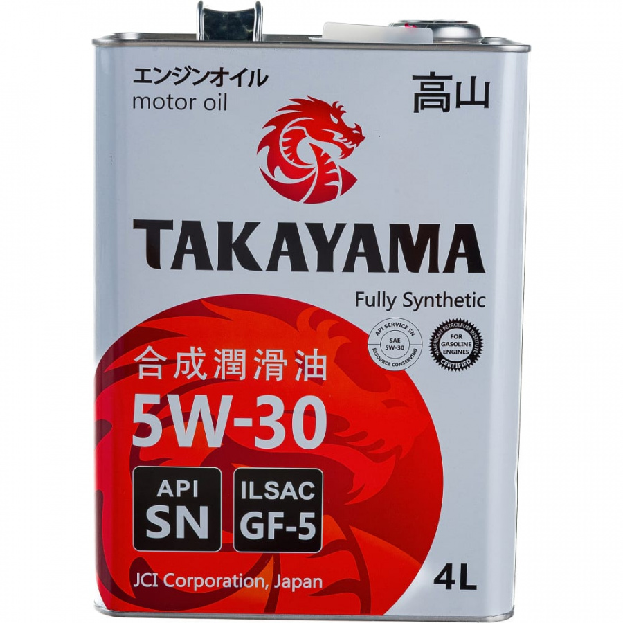 Синтетическое моторное масло TAKAYAMA SAE 5W30 ILSAC GF 5 API SN