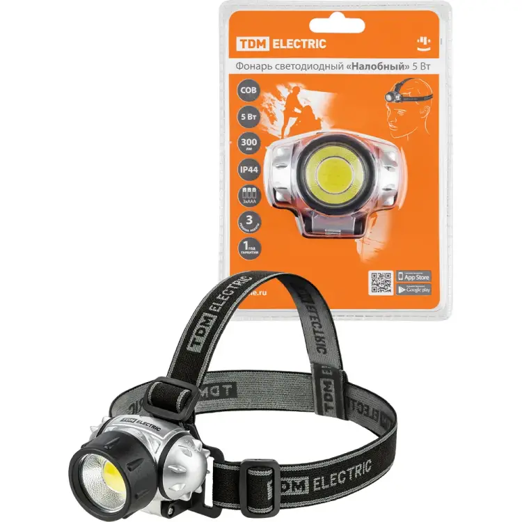Светодиодный фонарь TDM ELECTRIC Налобный SQ0350-0073