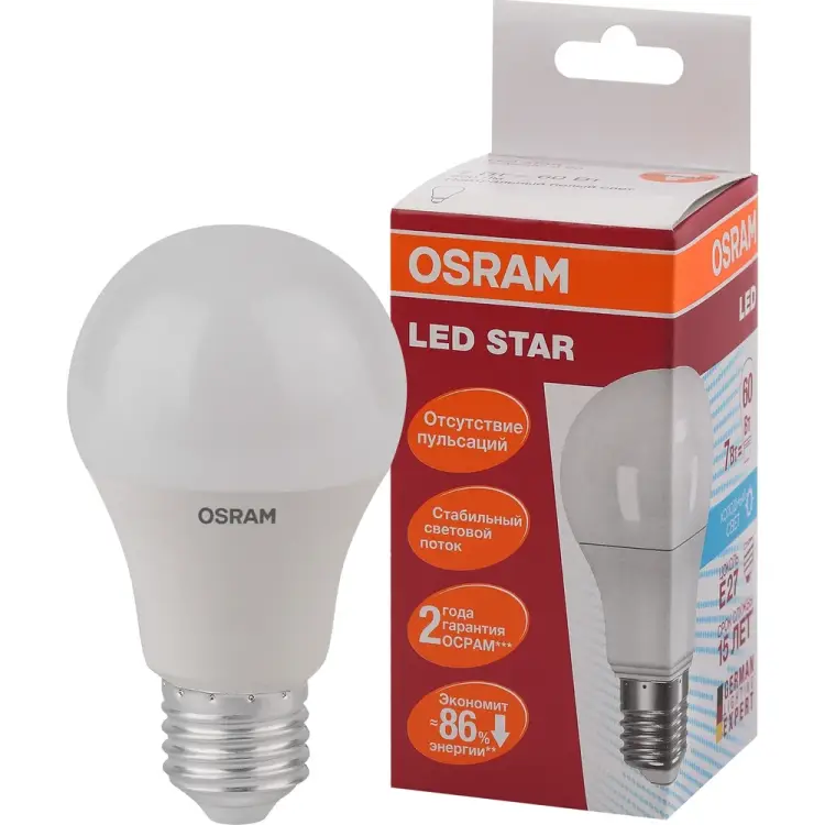 Светодиодная лампа Osram LED STAR A Стандарт 4058075096417