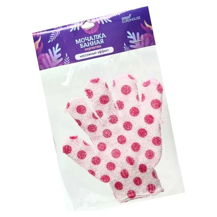 Банная мочалка-перчатка EUROHOUSE 14361 Банная мочалка-перчатка EUROHOUSE 14361