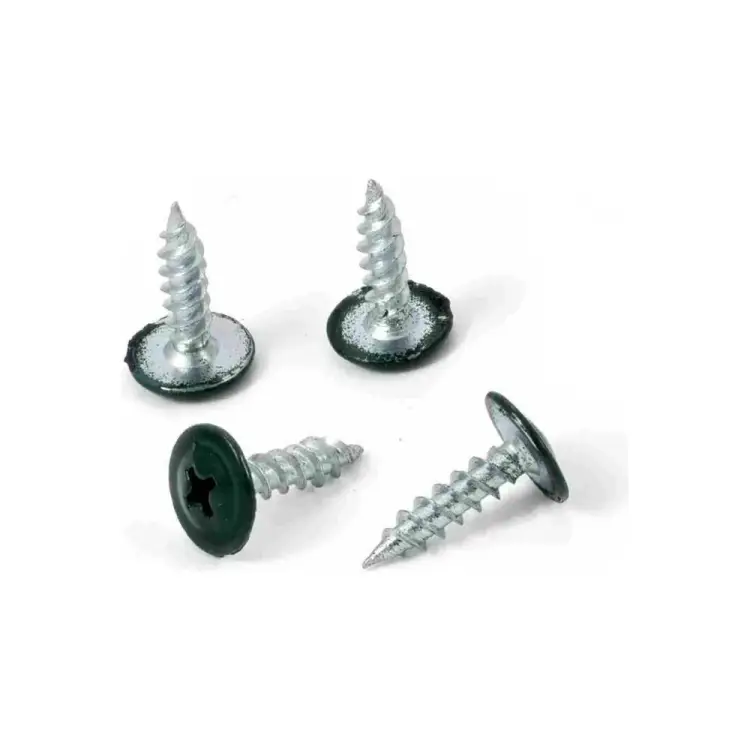 Крашеный саморез с пресс-шайбой КВАДРА 4.2x16 RAL 6005 100 шт. 600516107100