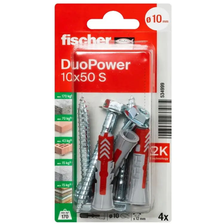 Дюбель Fischer DUOPOWER 534999