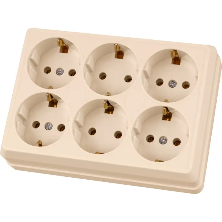 Шестиместная розетка TDM ELECTRIC Ладога SQ1801-0246