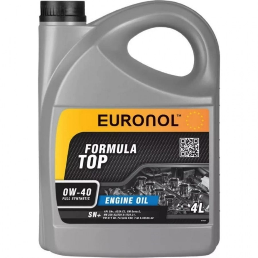 Моторное масло Euronol TOP FORMULA 0w-40, SN+