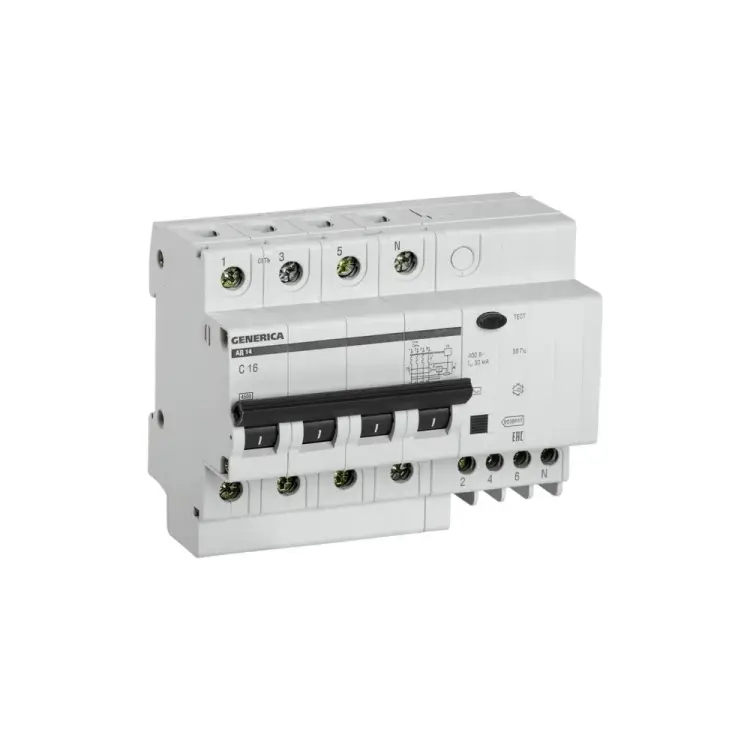 Дифференциальный автомат GENERICA АД14 MAD15-4-016-C-030