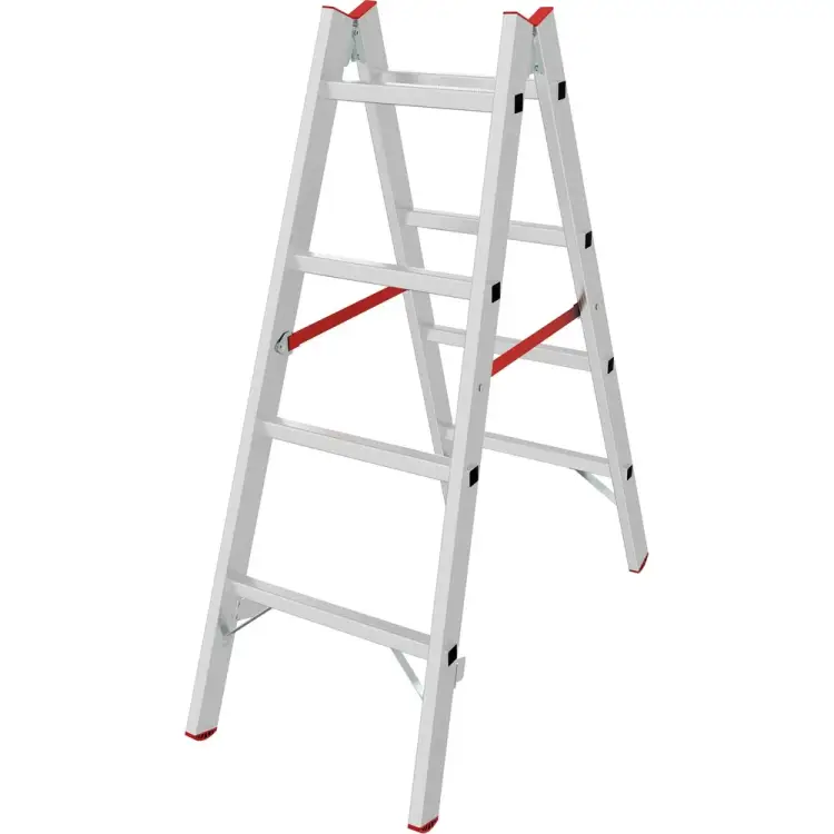 Индустриальная двухсторонняя алюминиевая стремянка Новая Высота NV5123 5123204 Индустриальная двухсторонняя алюминиевая стремянка Новая Высота NV5123 5123204