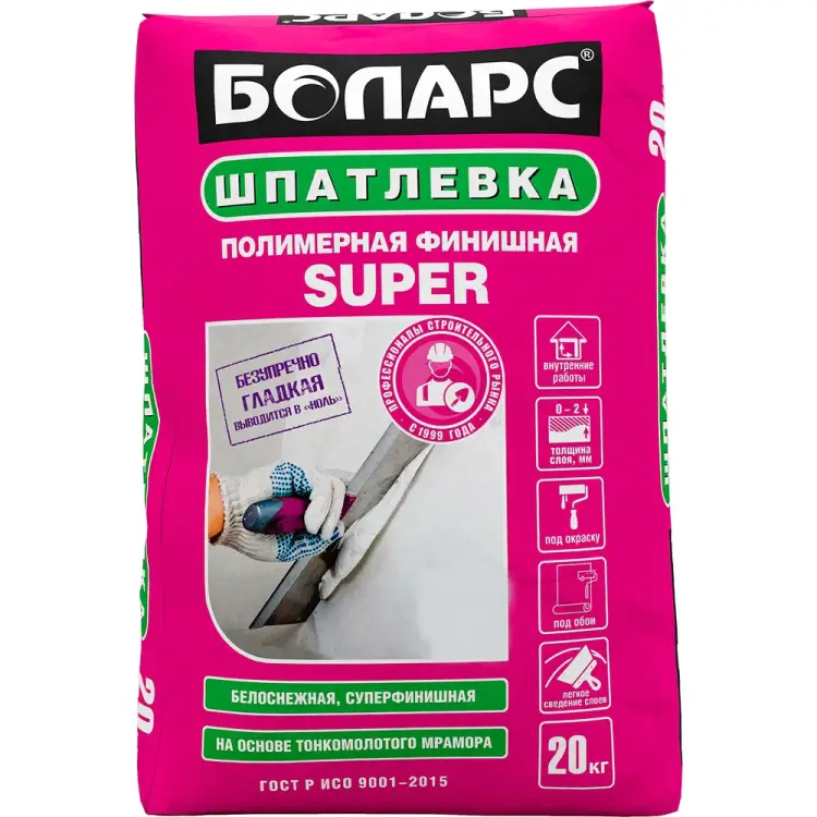 Финишная шпатлевка БОЛАРС SUPER 2100 00000007465 Финишная шпатлевка БОЛАРС SUPER 2100 00000007465
