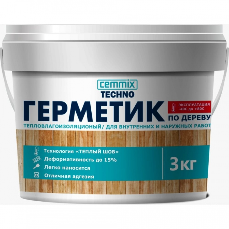 Акриловый герметик для дерева CEMMIX Теплый шов