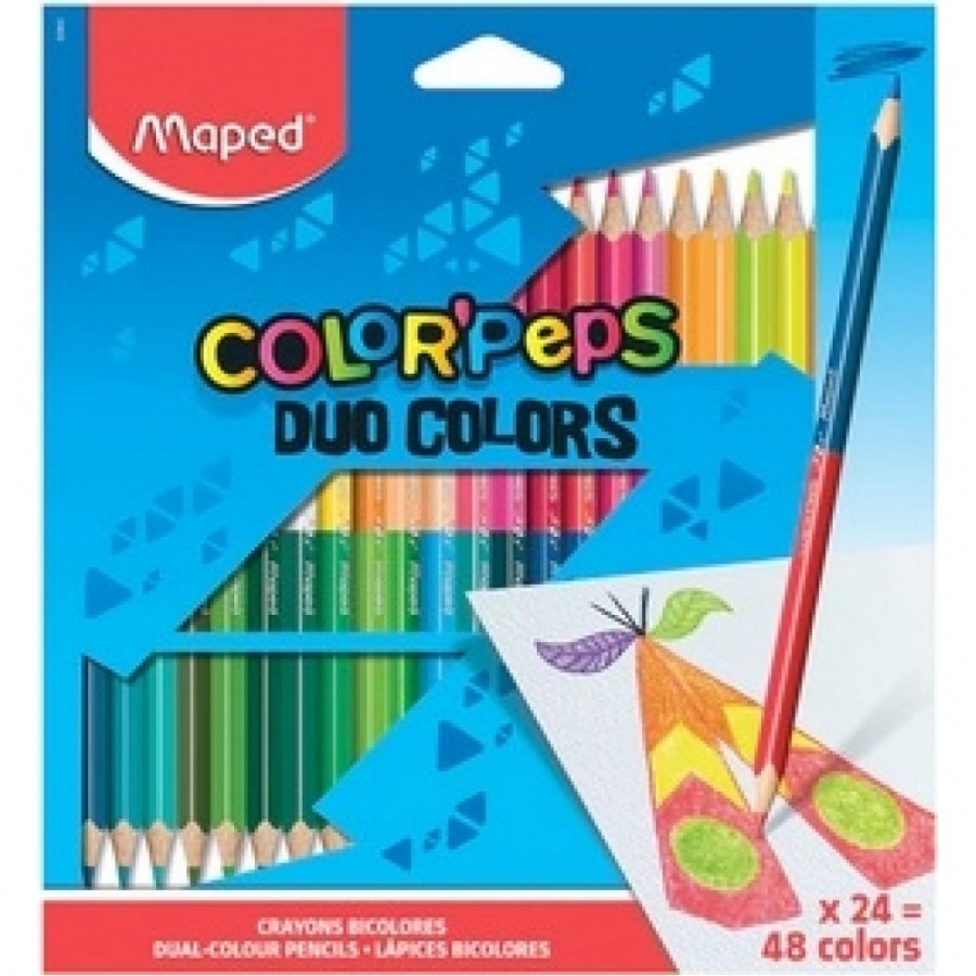 Двусторонние карандаши Maped Color'Peps Duo