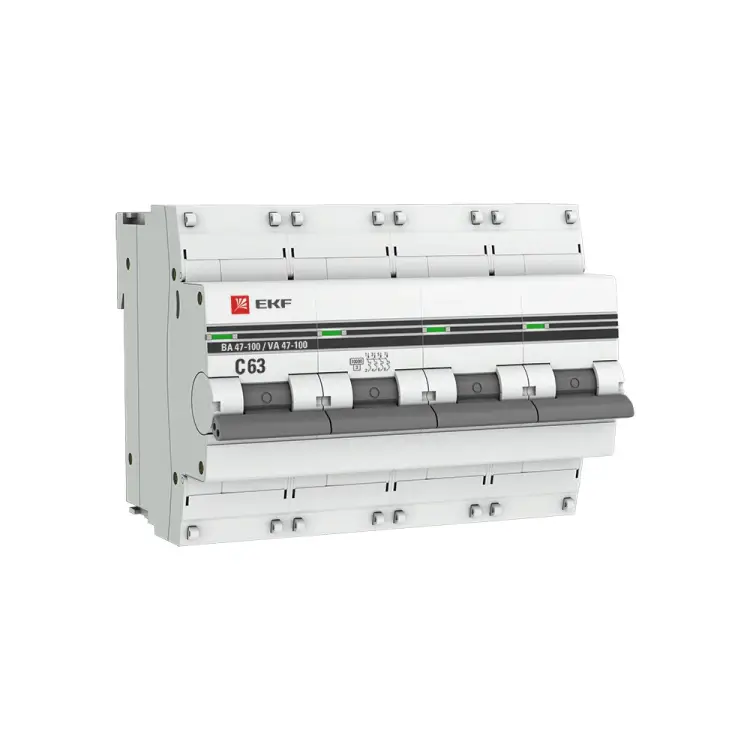 Автоматический выключатель EKF ВА47-100 PROxima mcb47100-4-63C-pro