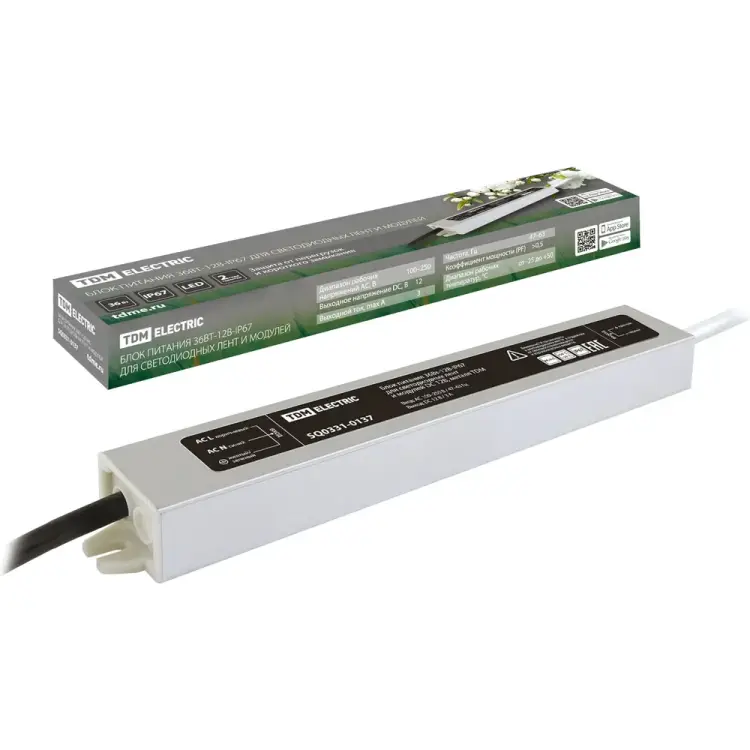 Блок питания для светодиодных лент и модулей TDM ELECTRIC SQ0331-0137