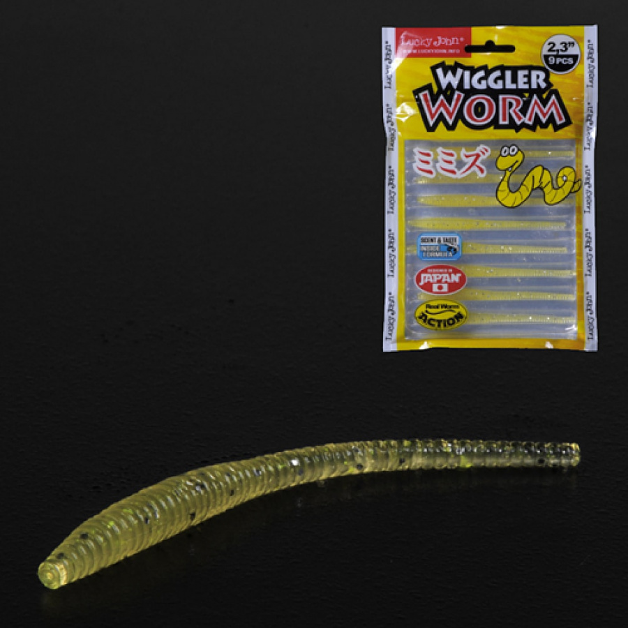 Съедобные искусственные слаги Lucky John LJ Pro Series WIGGLER WORM