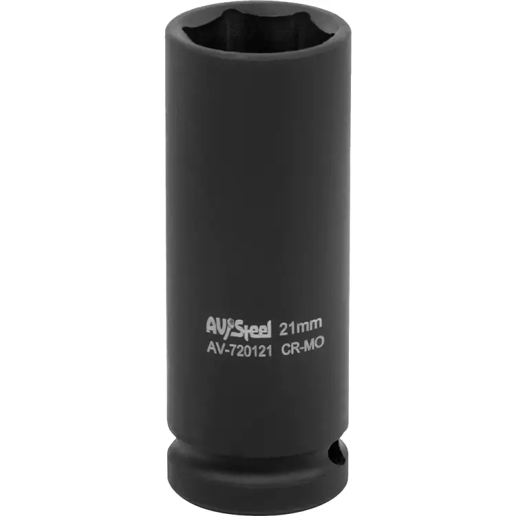 Удлиненная ударная шестигранная торцевая головка AV Steel AV-720121